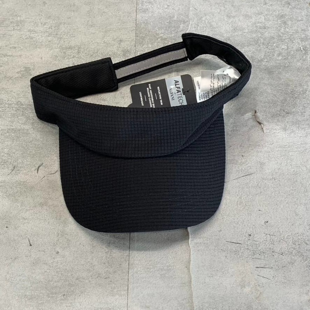 Alfani Men's Alfa-Tech Black Reflective Adjustable Lightweight Sun Visor SZ OS